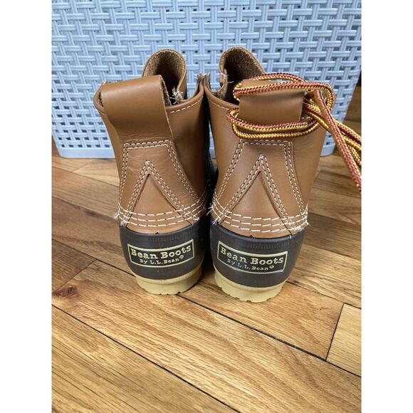 L.L. Bean Boots Tan Brown Made in USA Duck Boots Woman’s Size 6 Mint Condition - Picture 4 of 6